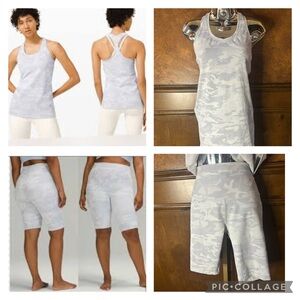 SIZE XS/S/4 Lululemon Athletica White Tank Top Racerback Design Athletic Wear